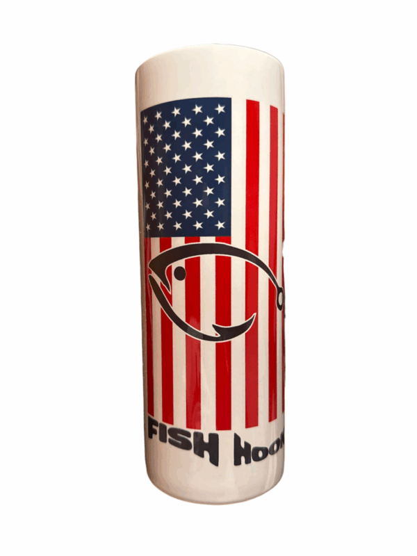 fish hook tumbler 20oz american flag
