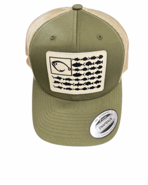 fish hook ball cap khaki